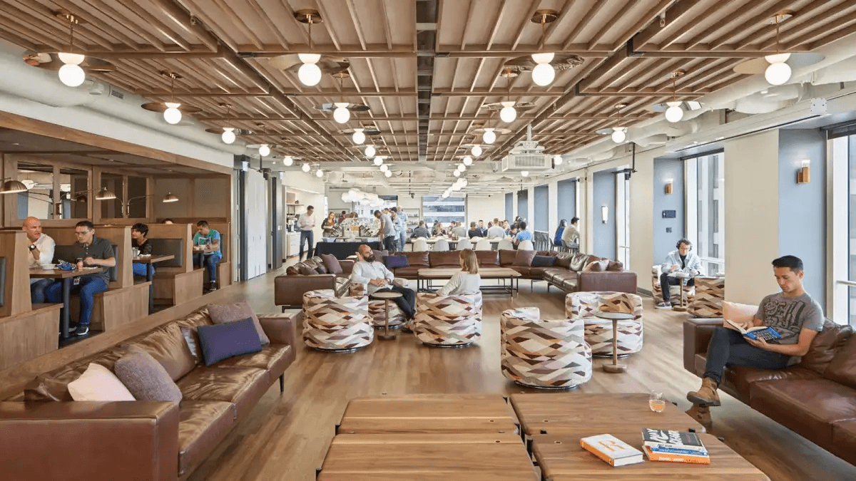Checkr employees collaborating in an office.