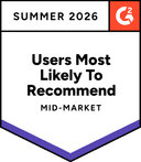 G2 Users Most Likely to Recommend