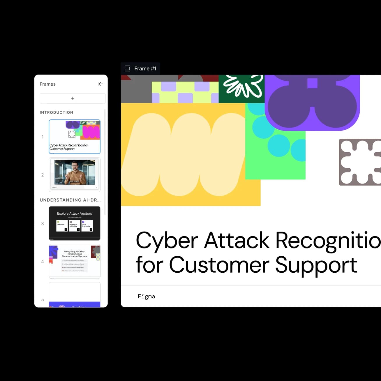 Slide editor with a branded Cyber Attack Recognition training module