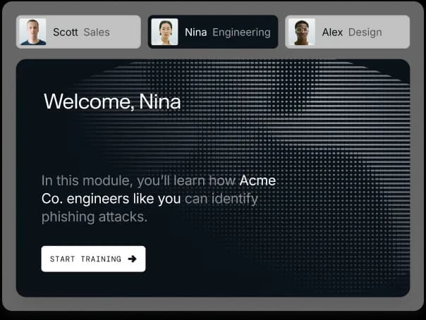 Personalized welcome dashboard for an employee learning path