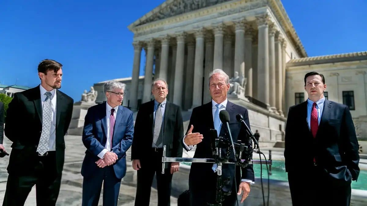First Liberty attorneys speaking to the press outside the U.S. Supreme Court.