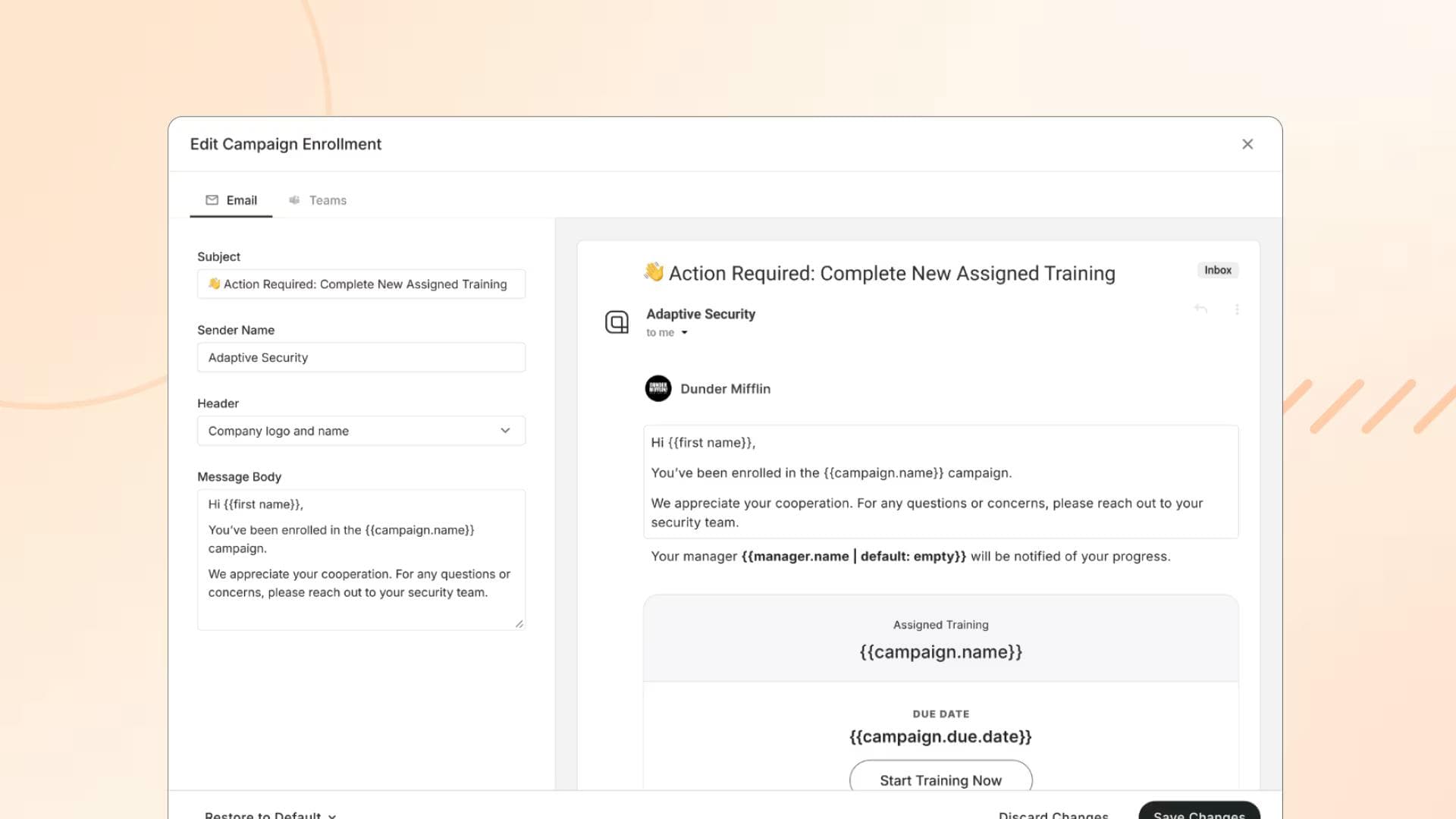 New Feature: Editing Training Notifications