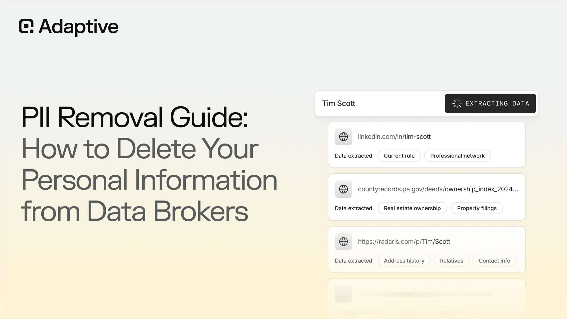 PII Removal Guide: How to Delete Personal Information from Data Brokers, Google Search, and the Internet