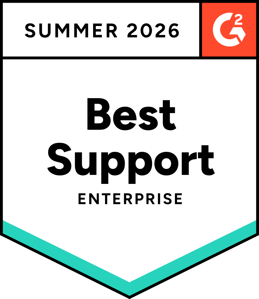 G2 Best Support — Enterprise, Summer 2026