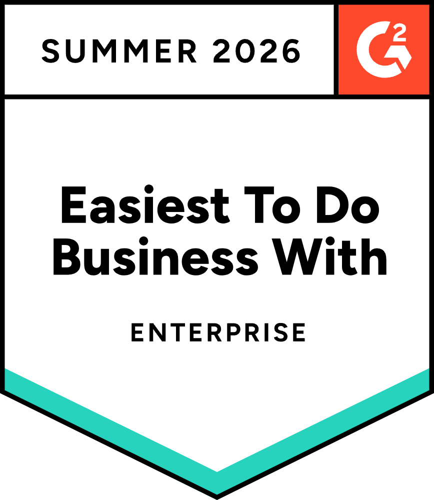G2 Easiest To Do Business With — Enterprise, Summer 2026