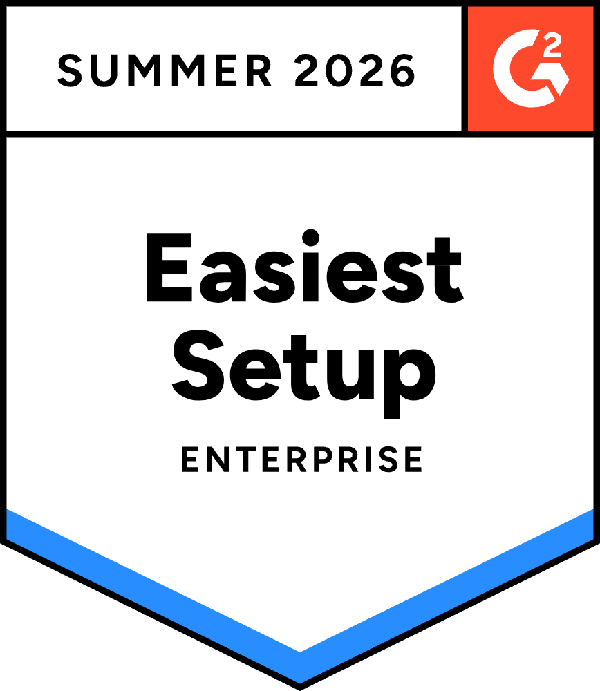 G2 Easiest Setup — Enterprise, Summer 2026