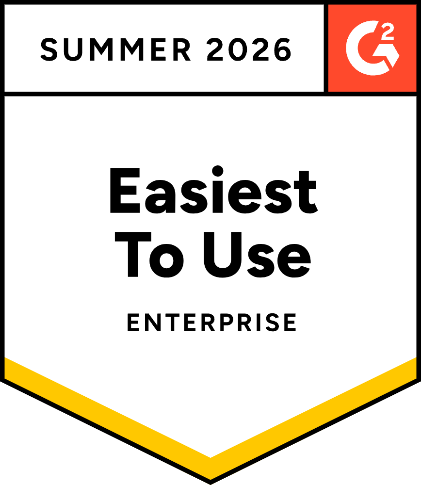G2 Easiest To Use — Enterprise, Summer 2026